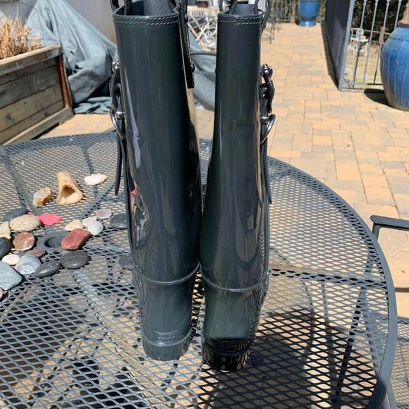 INVENTORY REDUCTION SALE! Coach TASHA Rubber Rain Boots Size 9 New without Tags - Picture 7 of 10